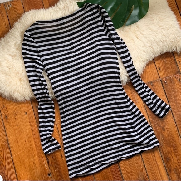 BCBGMaxAzria Striped Tunic Knit Long Sleeve Top Small S - Picture 5 of 5